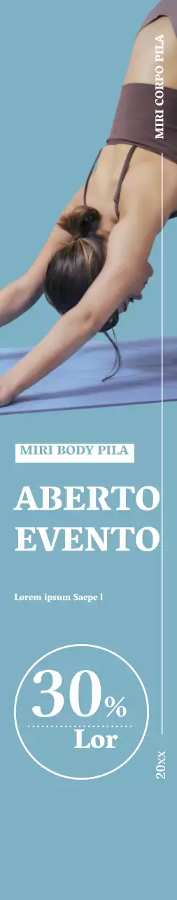 Um cartaz para um evento emocionante do Pilates Open.