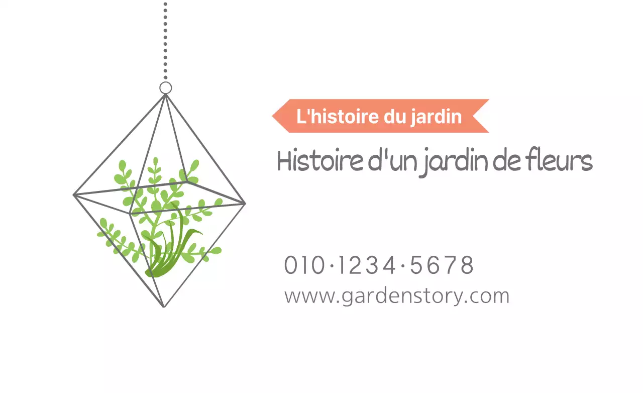 Histoire d'un jardin de fleurs