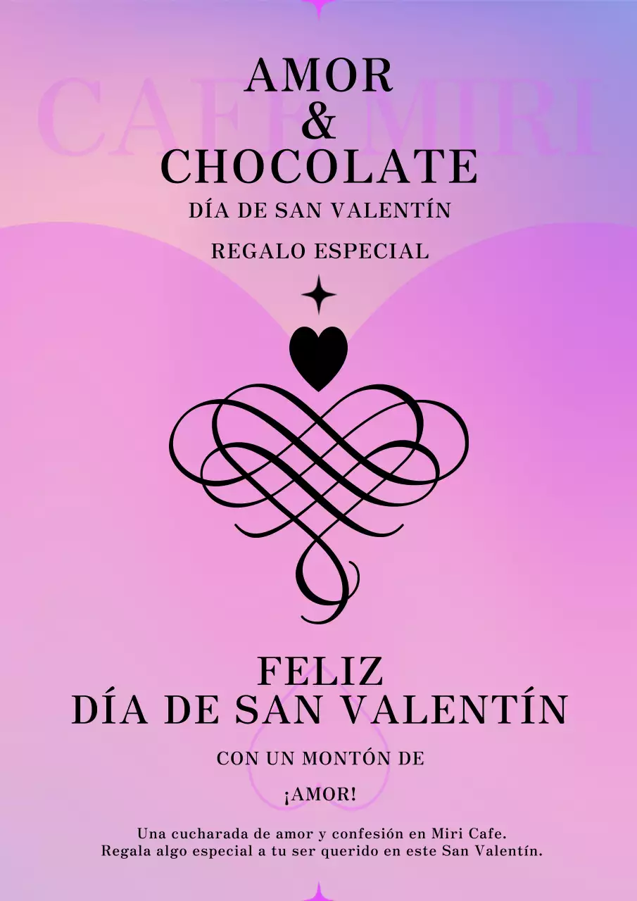 Día de San Valentín con puntos de corazón sobre fondo degradado rosa