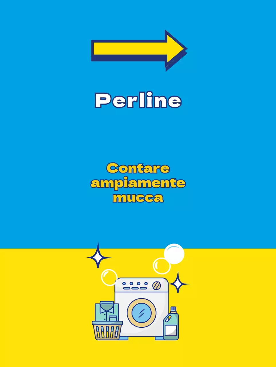 Striscione fresco per lavanderia a gettoni in giallo e azzurro