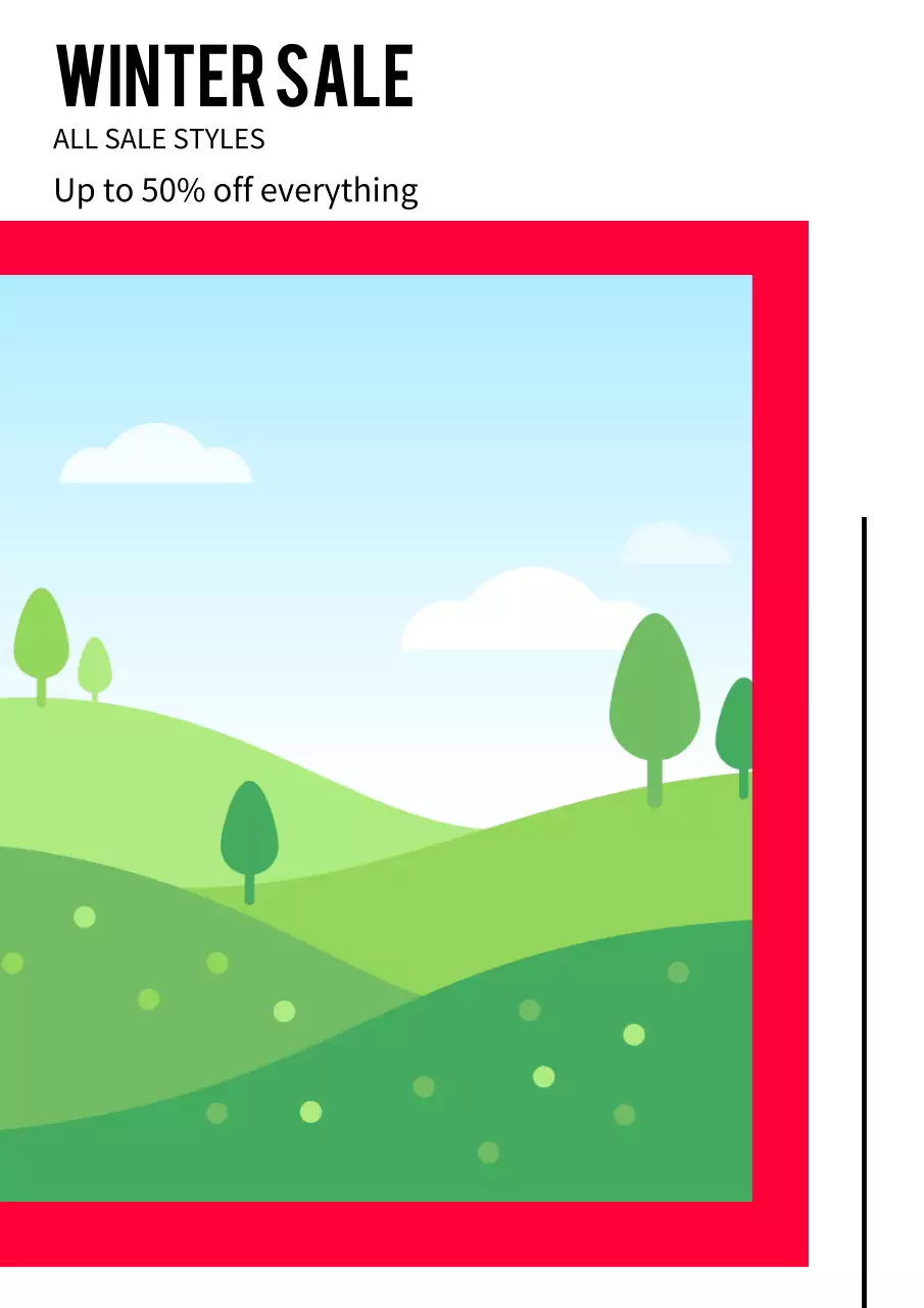 Green Simple Sale Promotion Poster