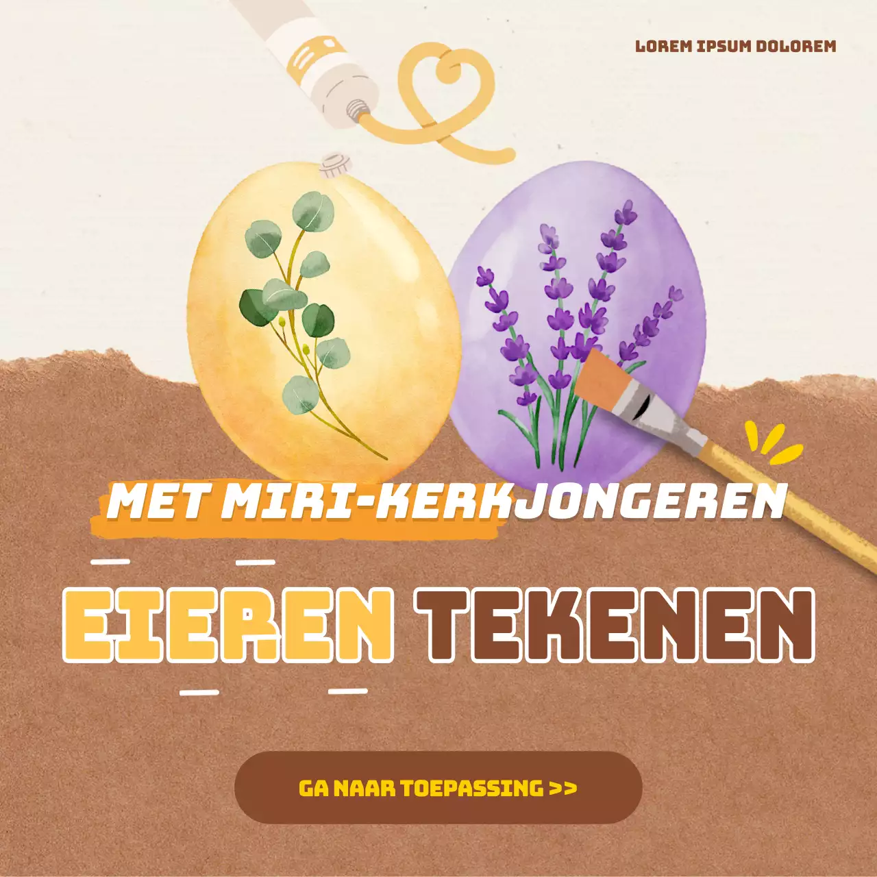 Paaseieren tekenen met beige en kraftpapier voor een warm paasgevoel Social Media