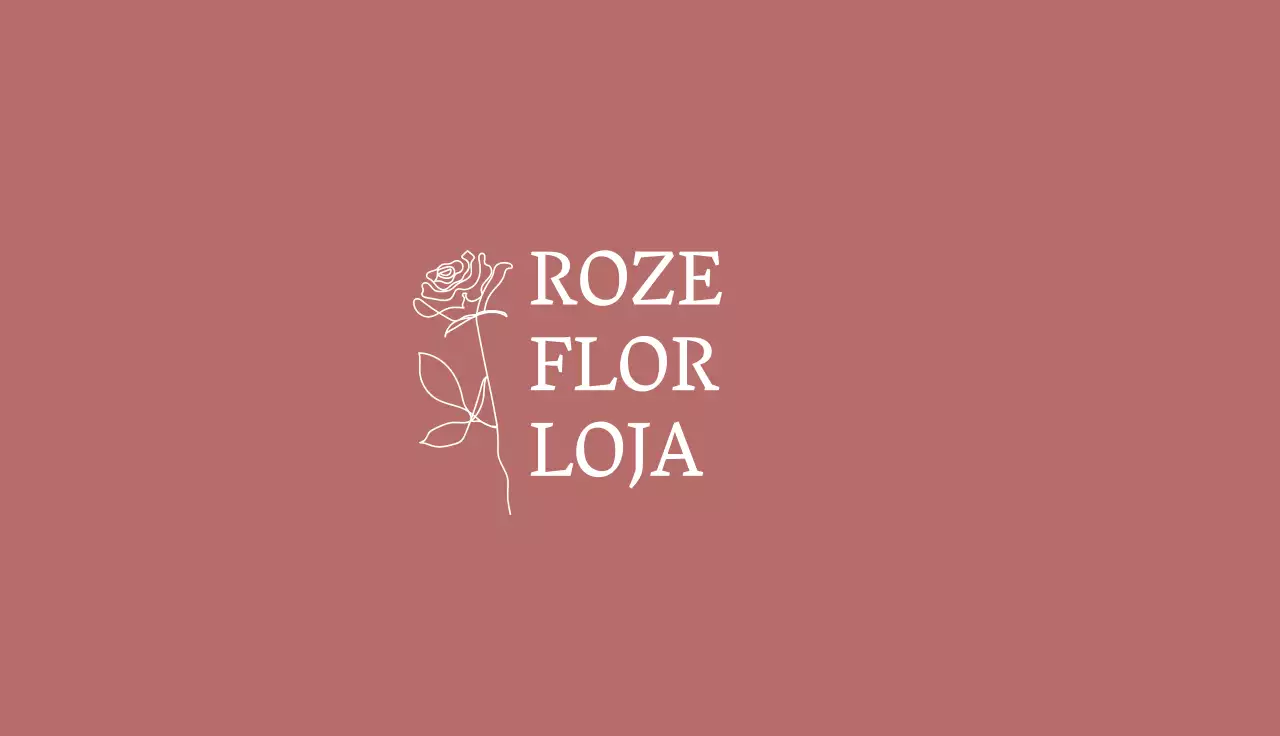 Desenho a castanho ilustração cartão de visita de florista