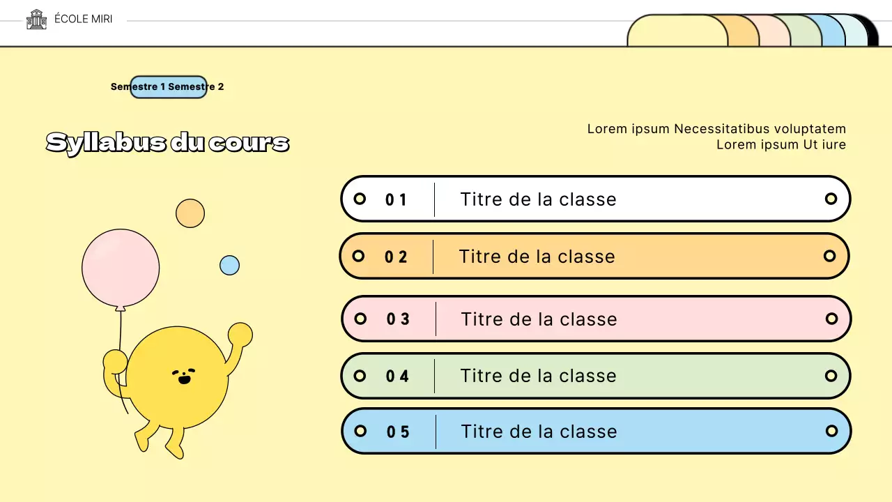 Mignons dépliants aux couleurs pastelConvaincre le concept d'éducation scolaire