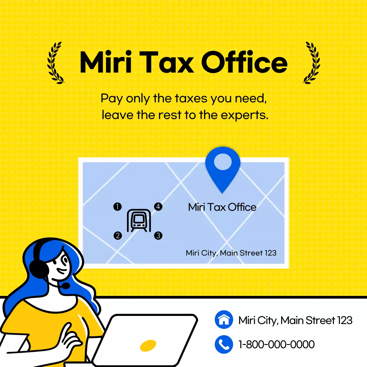 Provision of exemplary taxpayer information with a yellow calculator theme (Card News)