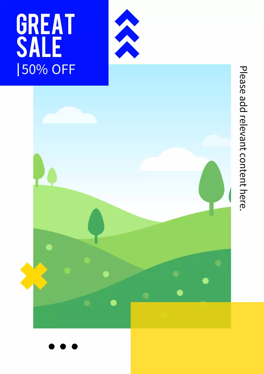 Yellow Minimal Clearance Promotion Poster