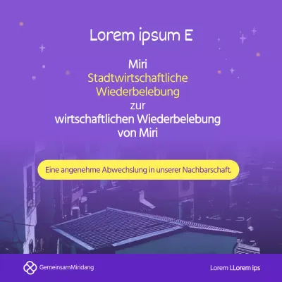 Purpurne Dankesbotschaften zur Kommunalwahl in den sozialen Medien