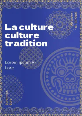 Présentation de la foire traditionnelle en bleu marine et jaune