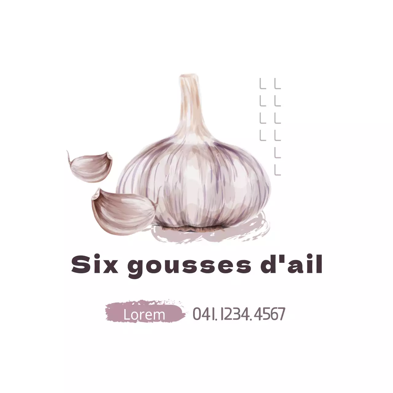 Six gousses d'ail