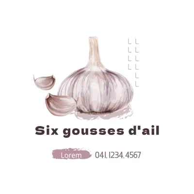 Six gousses d'ail