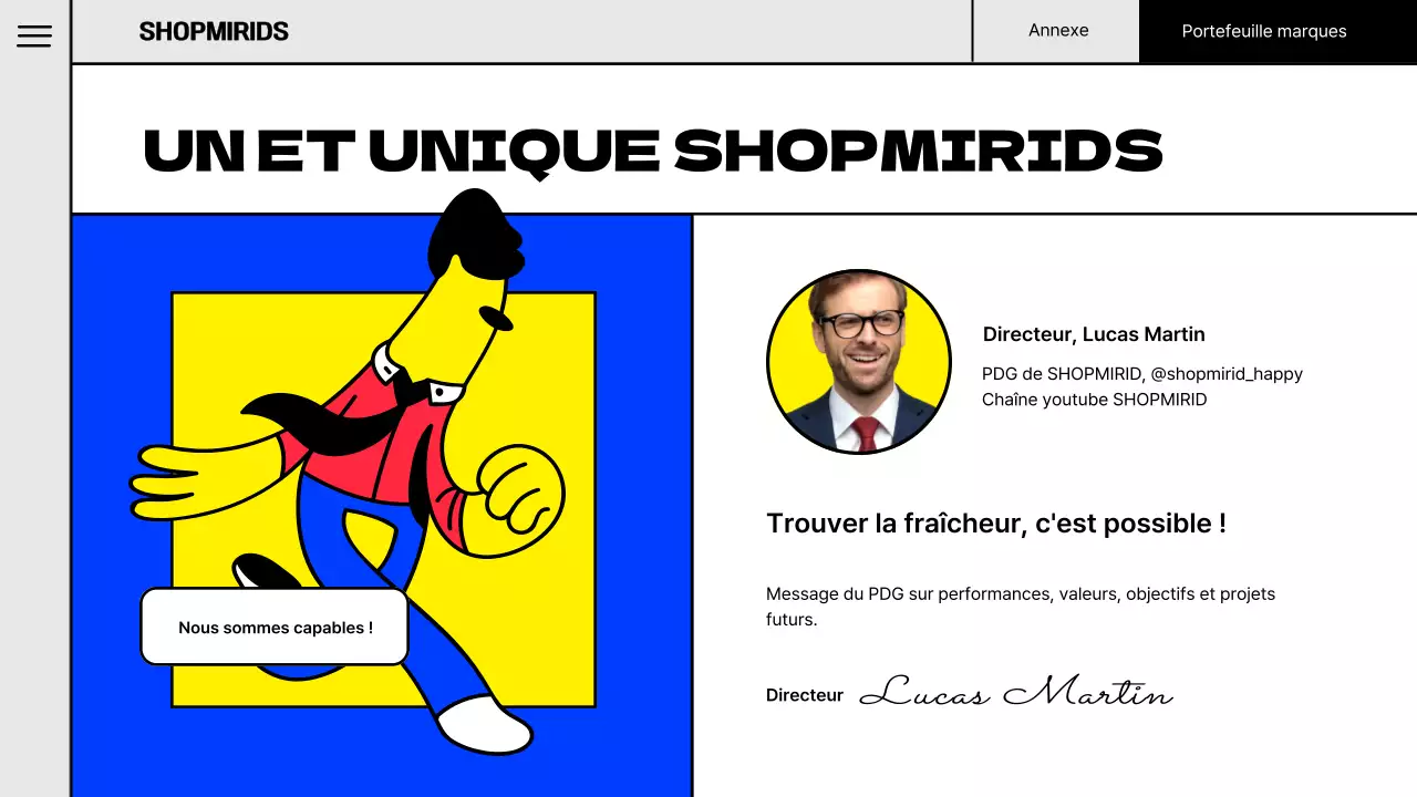 Illustration pop d'un concept de portefeuille de marques aux couleurs fluorescentes