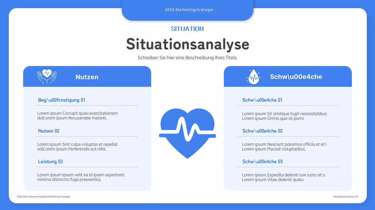 Das blaue, saubere Marketing-Handbuch für das Gesundheitswesen (Präsentation)