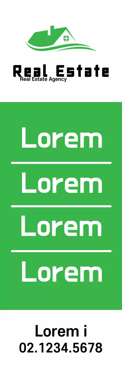 Banner de promoção imobiliária moderna verde