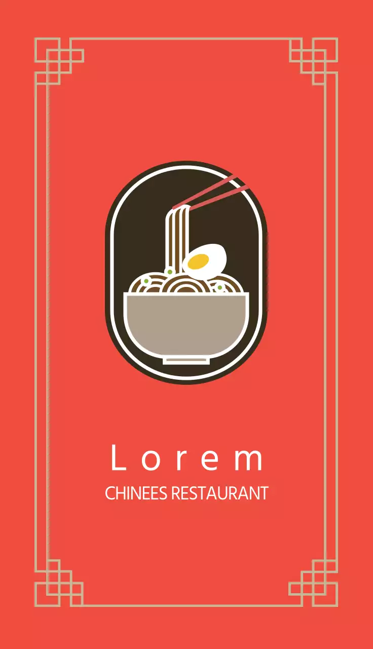 Chinees restaurant visitekaartje