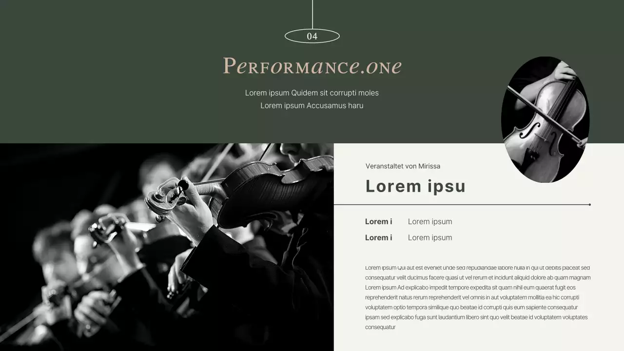 Portfolio der Leistungsgruppe in Khaki