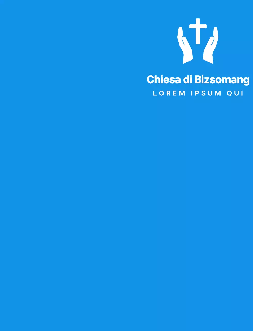 Maglietta semplice e pulita con logo in stile ritiro invernale della chiesa in blu e bianco