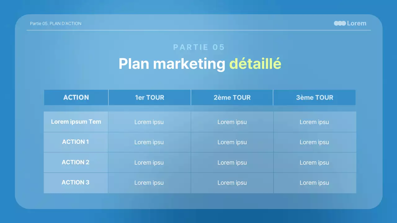 Présentations médicales en bleu