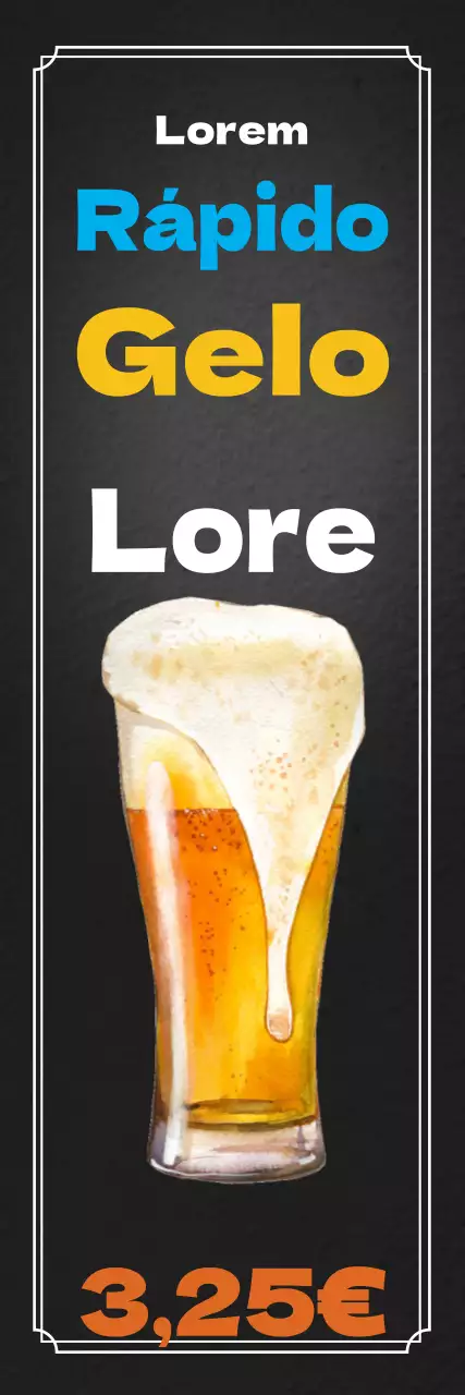 Cerveja de pressão gelada