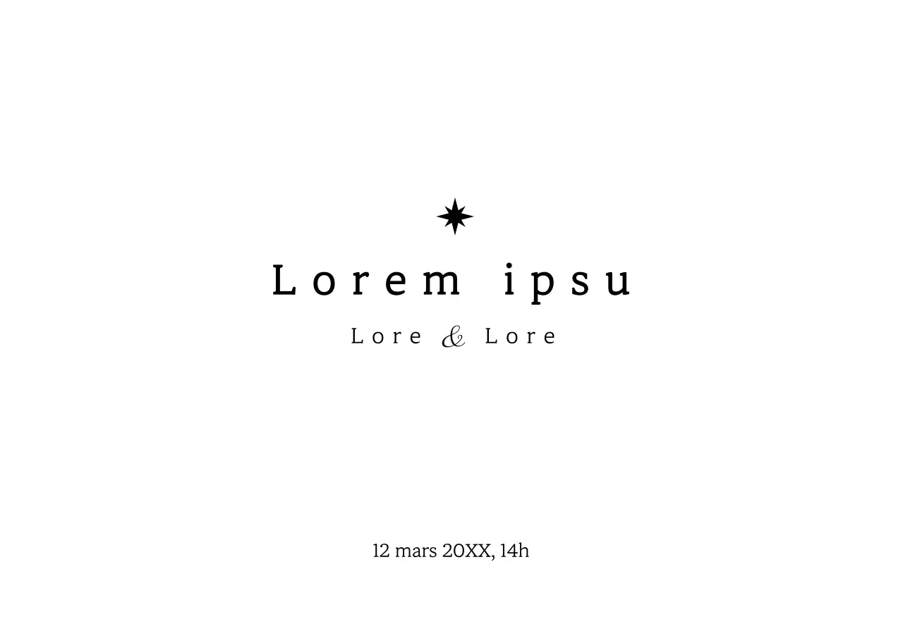 Libellé de mariage avec un concept d'étoile