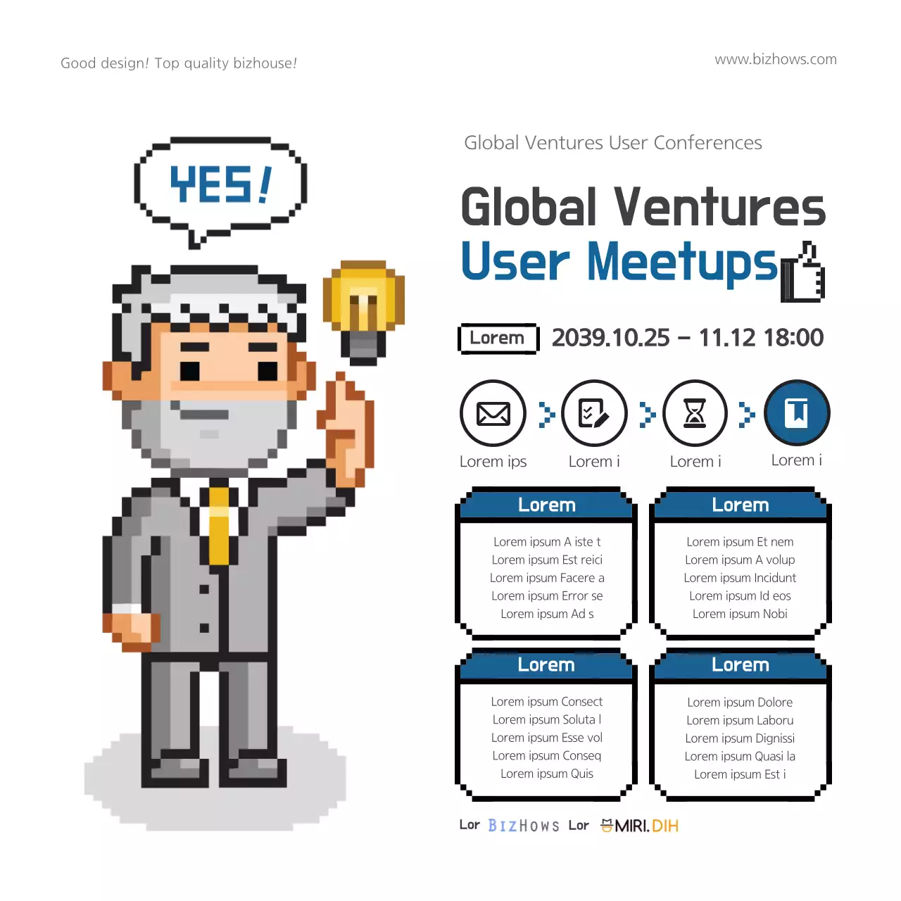 Biểu ngữ thông báo cuộc gặp gỡ Grey Retro