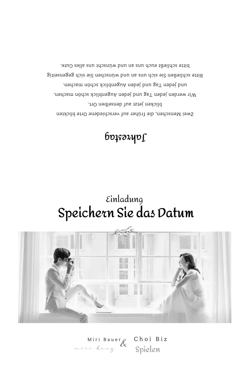 Saubere, übersichtliche Hochzeitseinladungen in Schwarz und Weiß