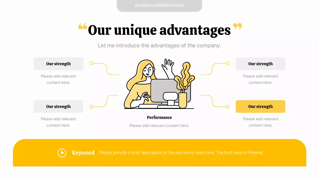 노란색과 검정색의 심플한 비즈니스 PT
