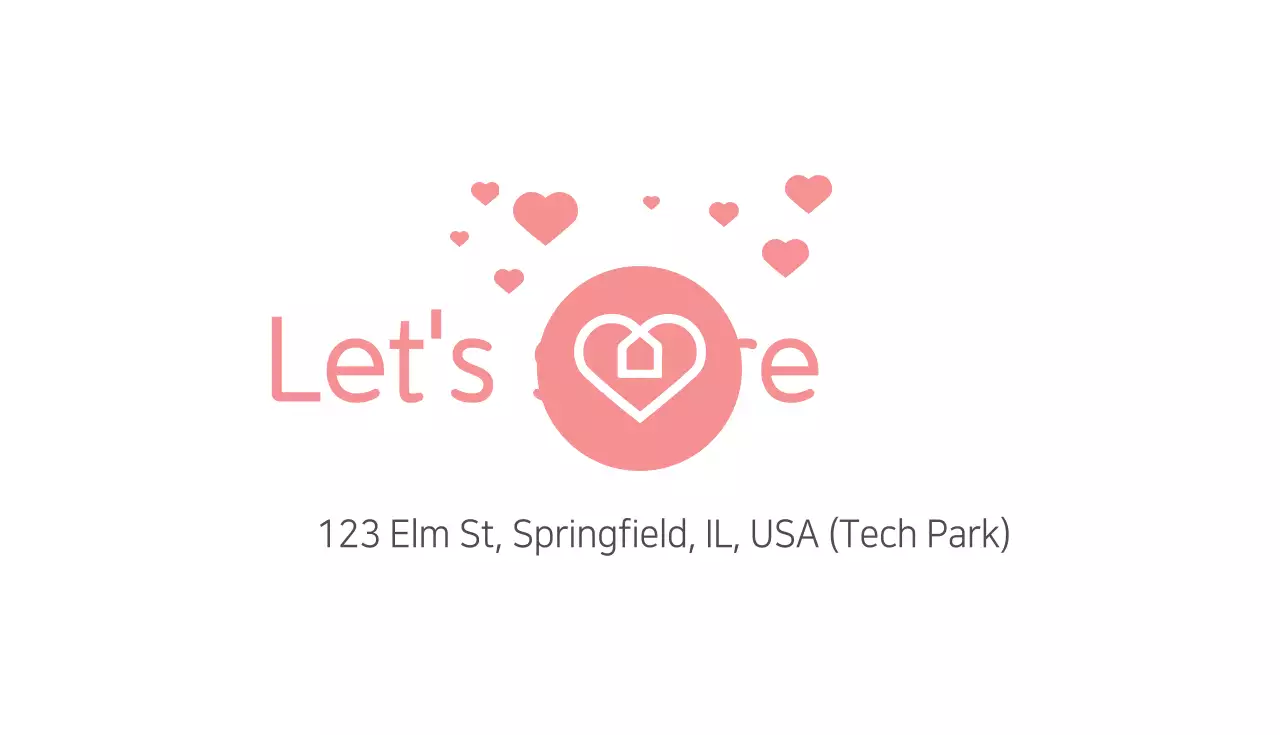 Cartão de Visita Amor Minimalista Rosa