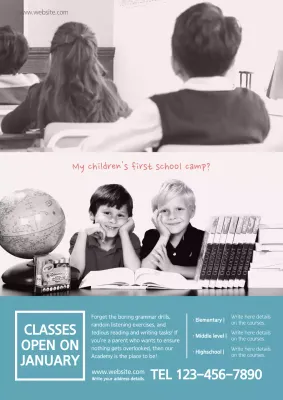 Grey Modern Education Promotion Poster