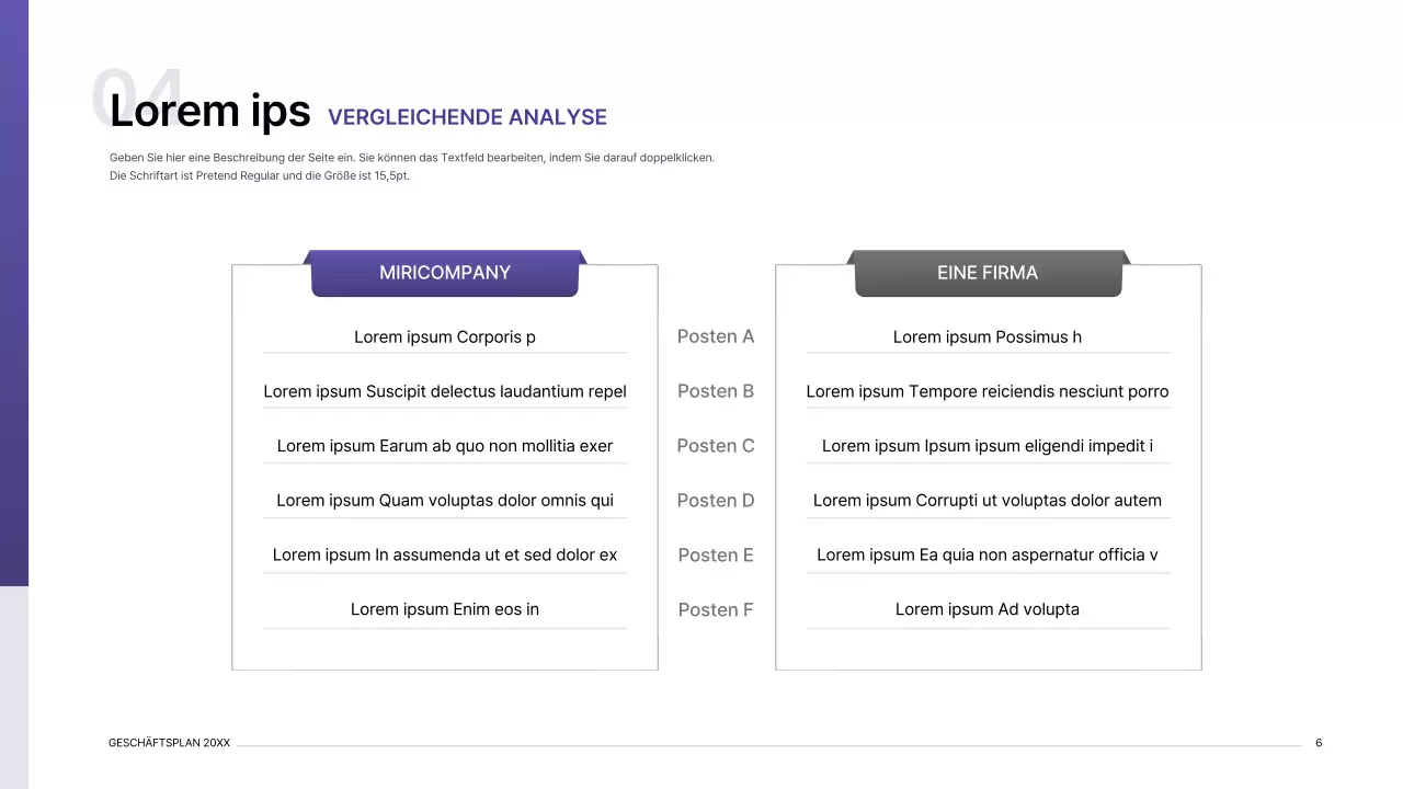 Business-Plan-Präsentation Kit mit lila Gradient Index-Konzept