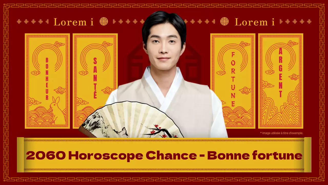 L'horoscope du Nouvel An en rouge et jaune