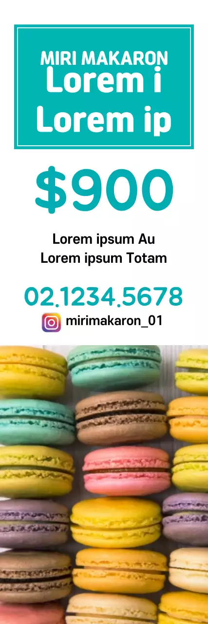 Banner de promoção de sobremesas coloridas e modernas