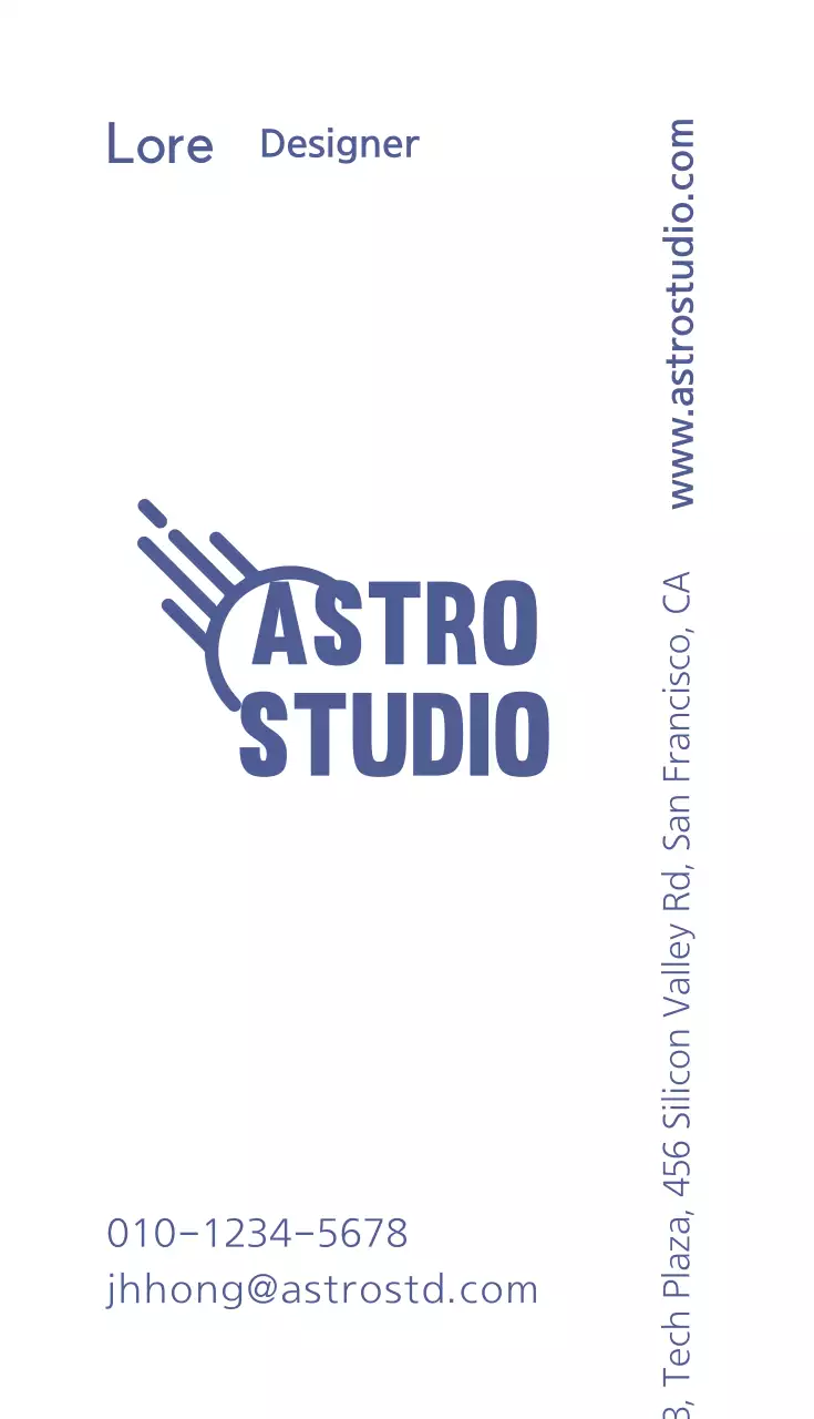 Kartu Nama Studio Modern Angkatan Laut