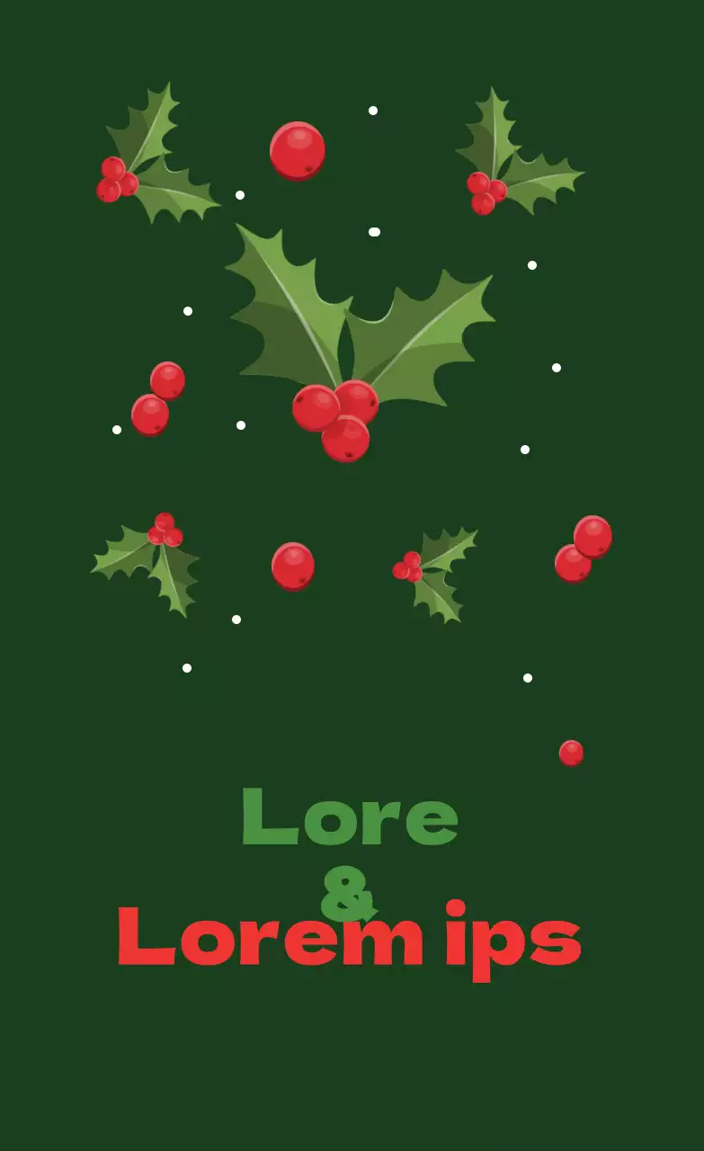 Rot Grün Illustration Weihnachtsgruß Etikett