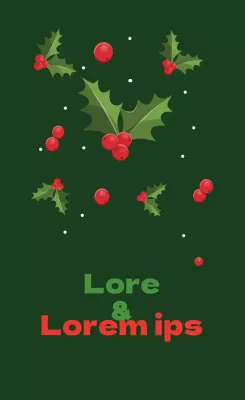 Rot Grün Illustration Weihnachtsgruß Etikett