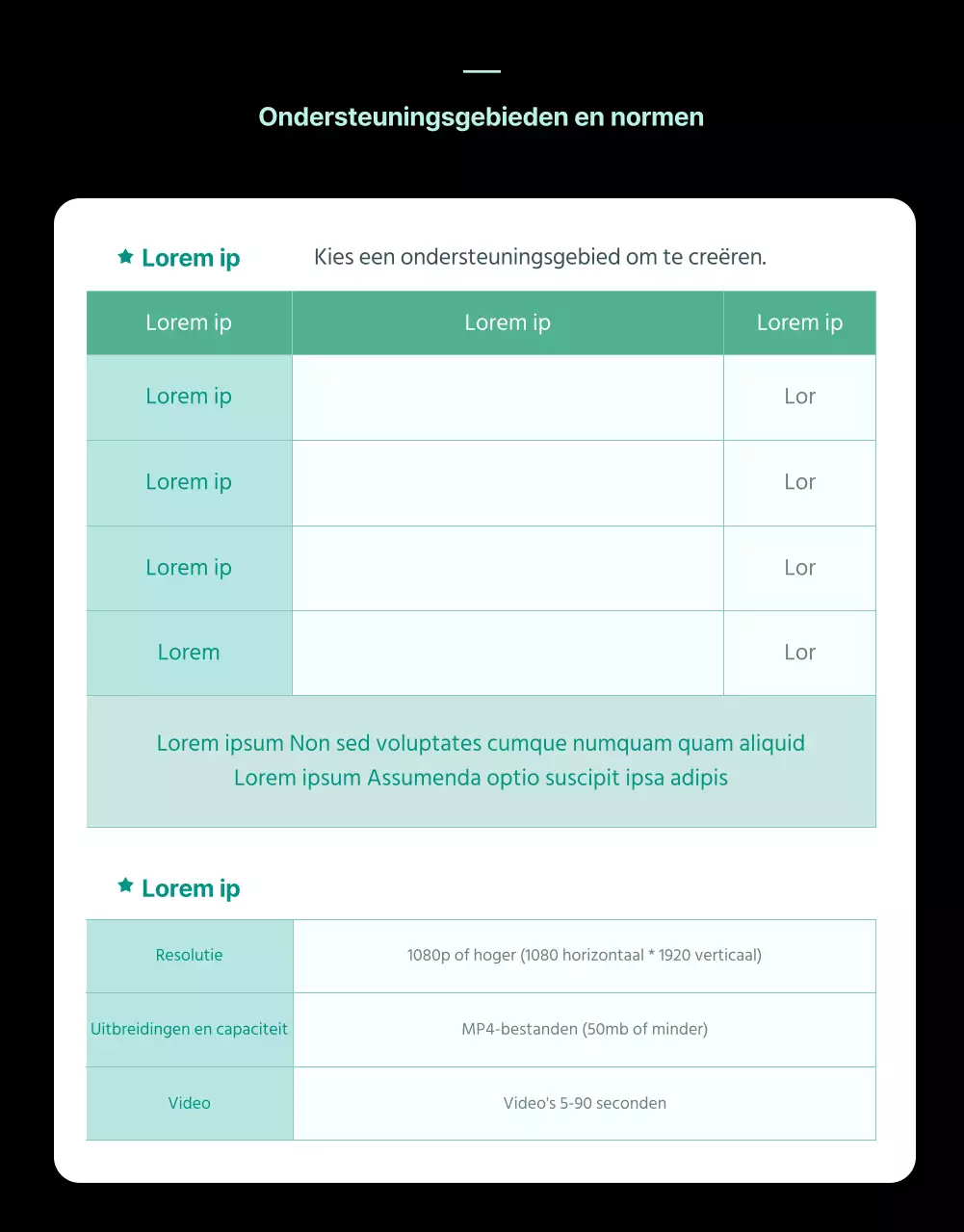 Een trendy, eenvoudige pop van mint op zwarte korte film Meer info