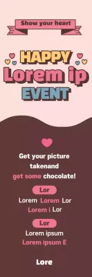 Banner de promoção de evento retrô rosa