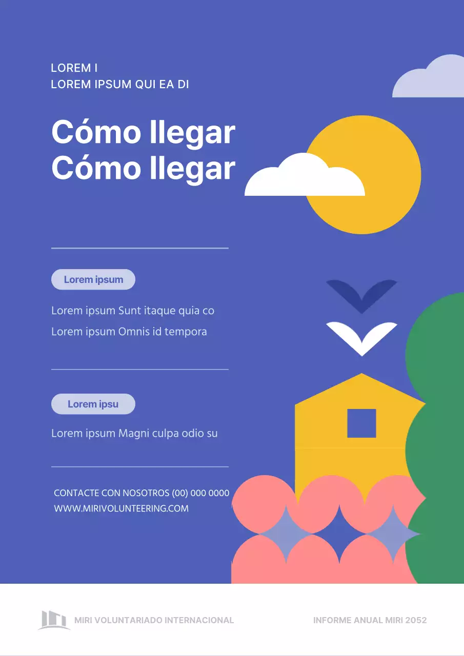 Junta General de Nochevieja en azul, amarillo y verde