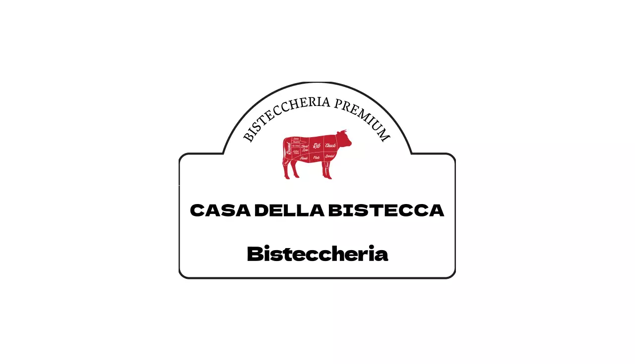 Rosso nero illustrazione ristorante bistecca