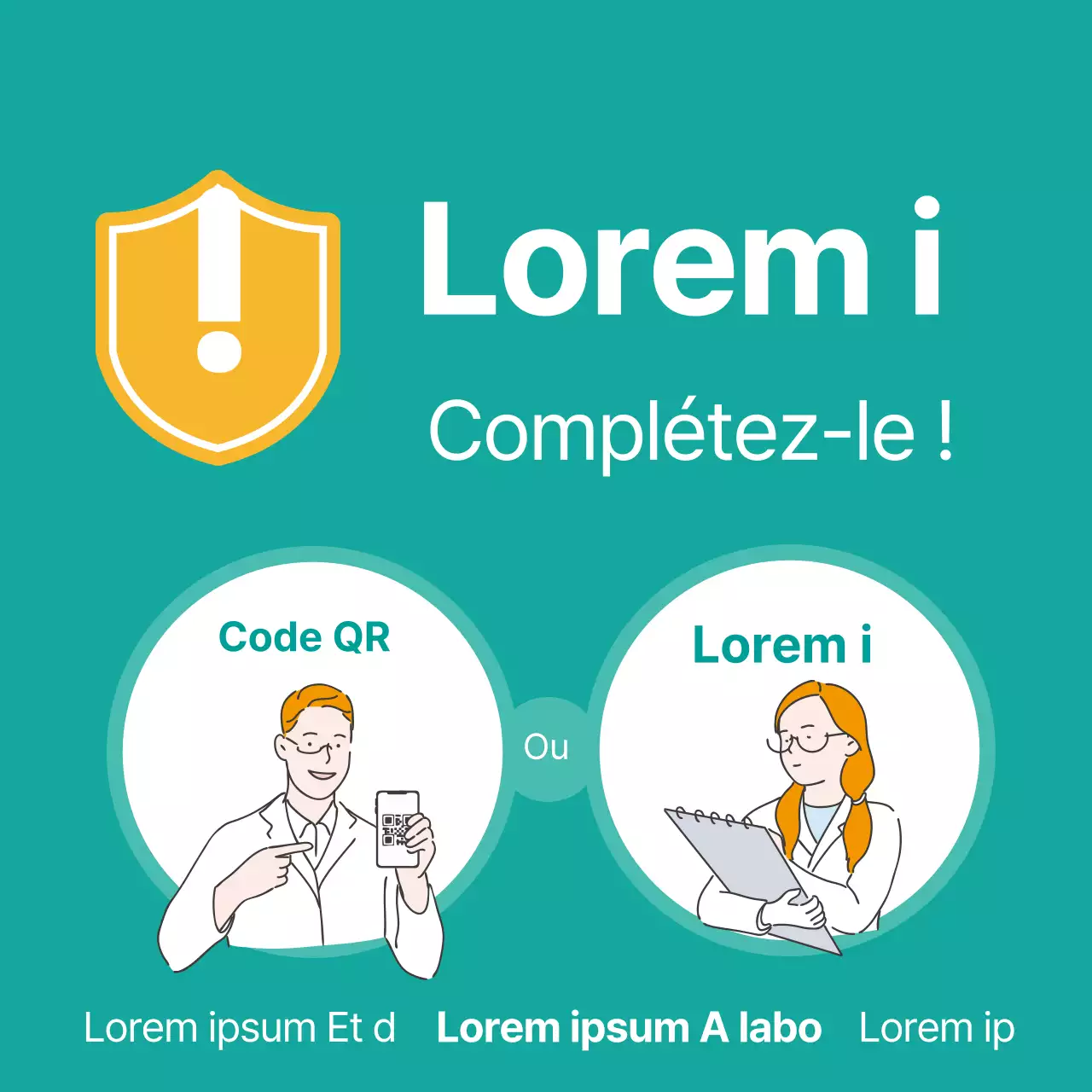 Étiquettes d'inscription pour le coronavirus, illustrées, bleues et soignées