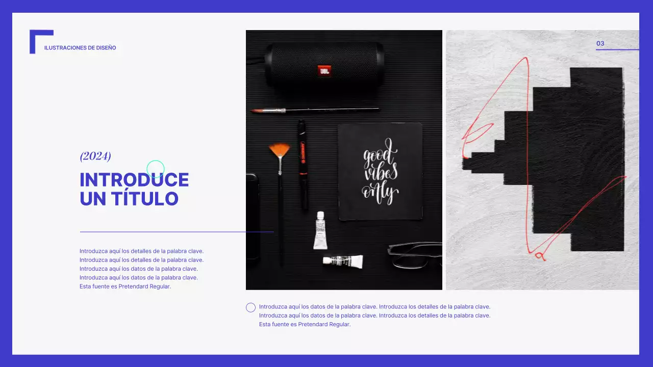 Una cartera sencilla en azul y blanco