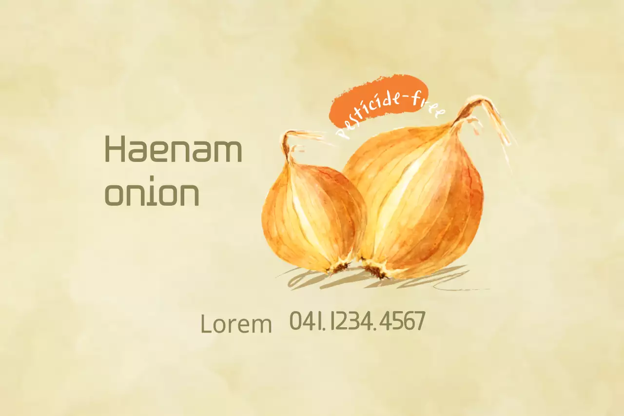 Spanduk Iklan Bawang Minimal Beige