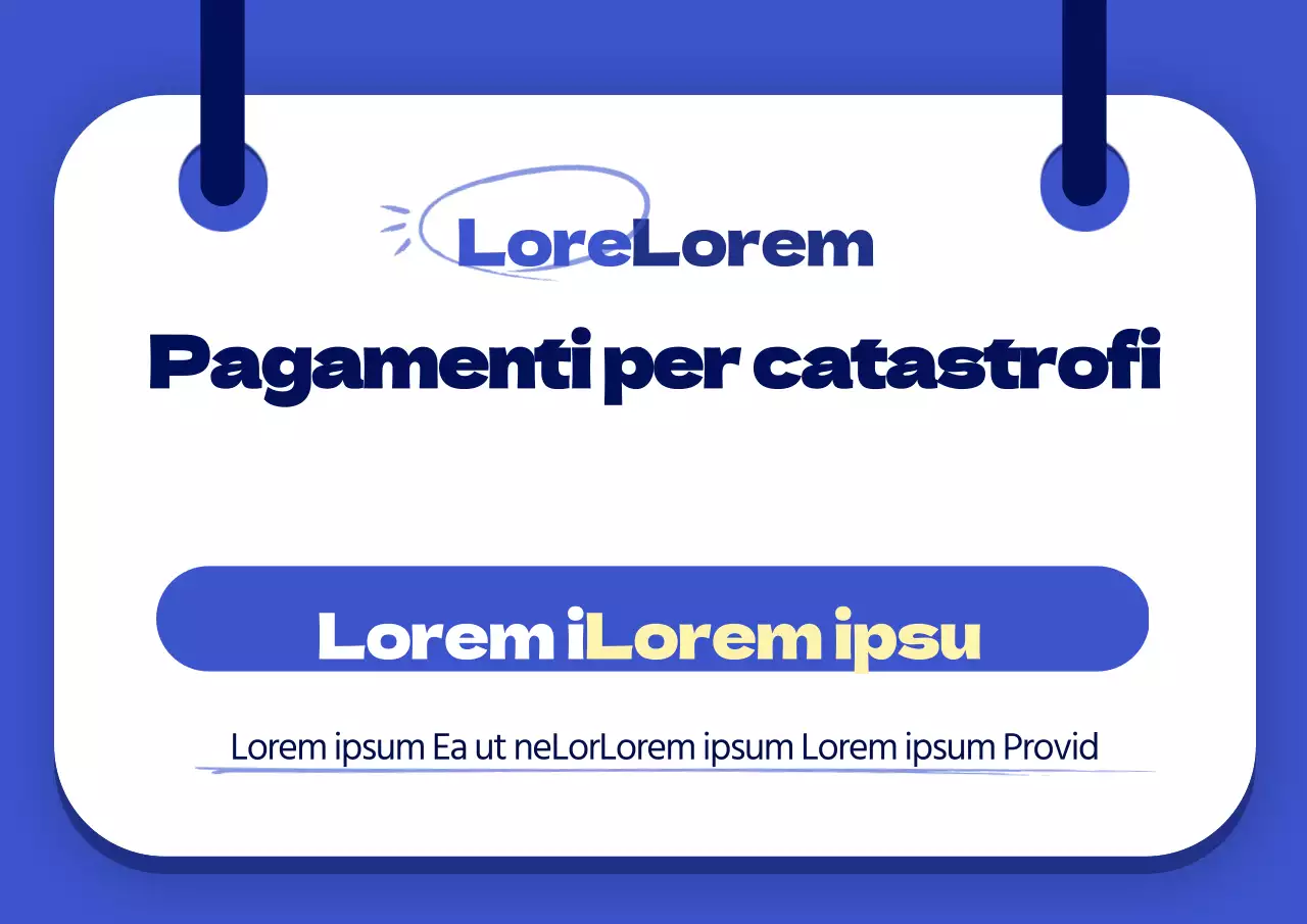 Pagamenti per catastrofi