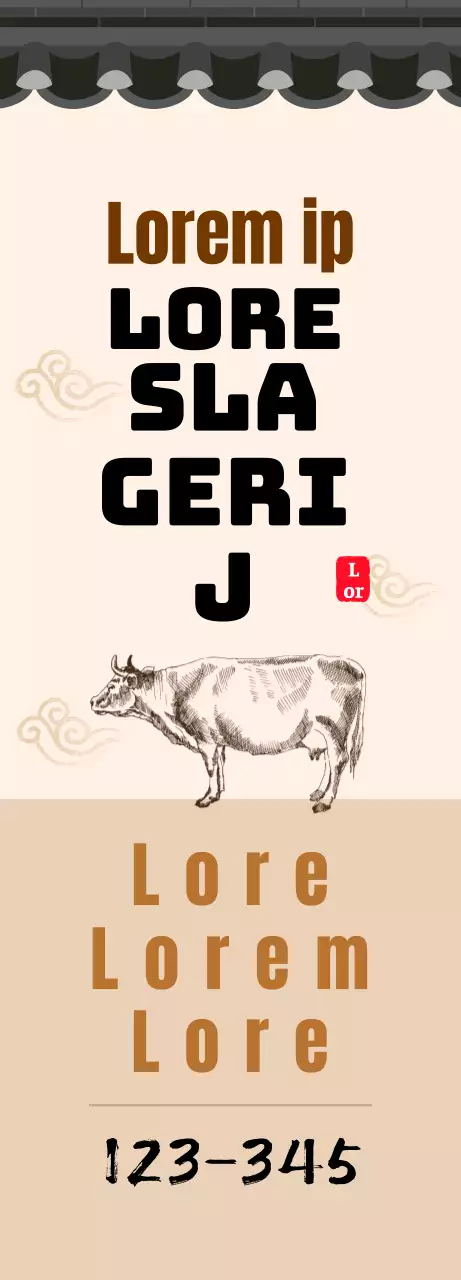 Traditioneel concept slagerij in een beige betegeld huis