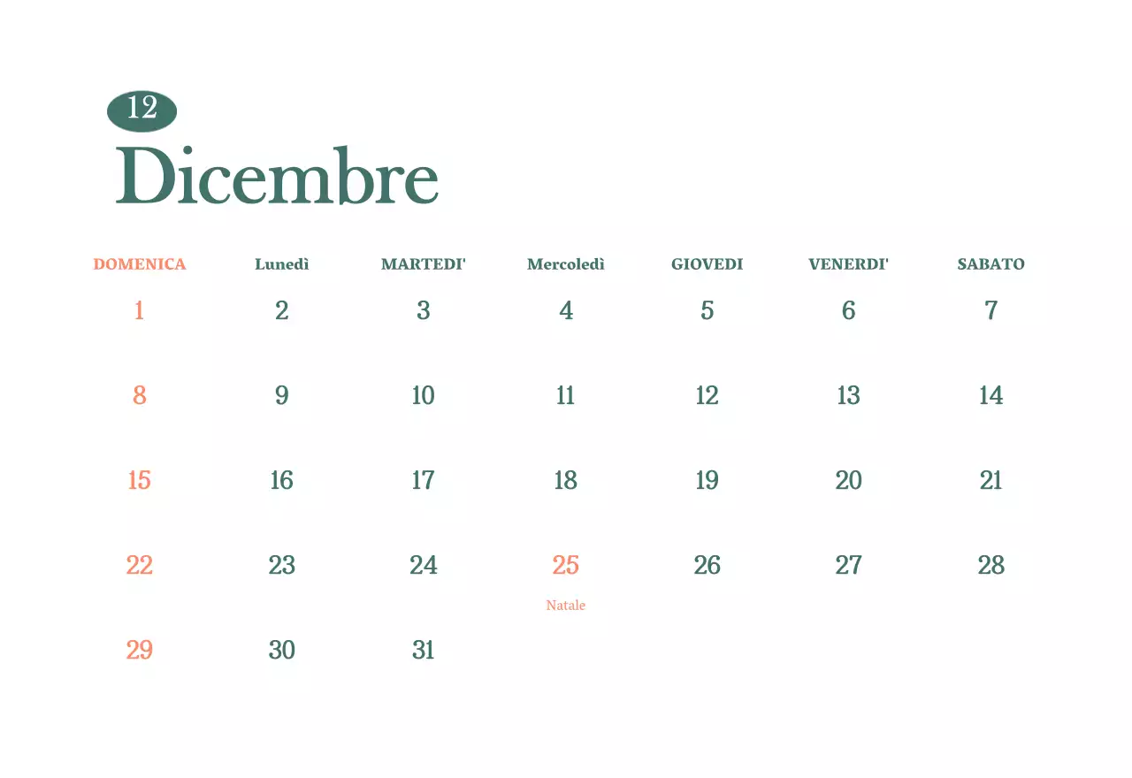 Calendario dei bar con i consigli per le bevande del mese