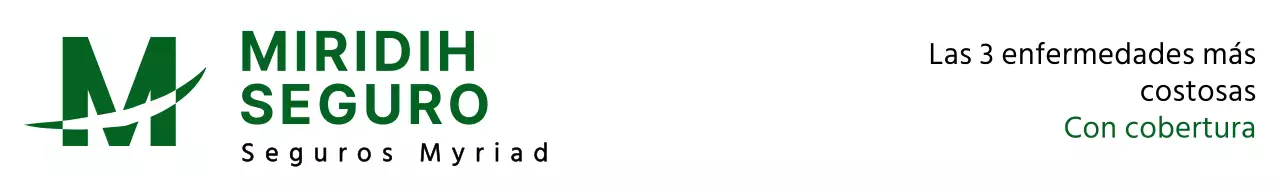 Un diseño sencillo con un logotipo verde, el nombre de la aseguradora y una descripción del producto de seguro.