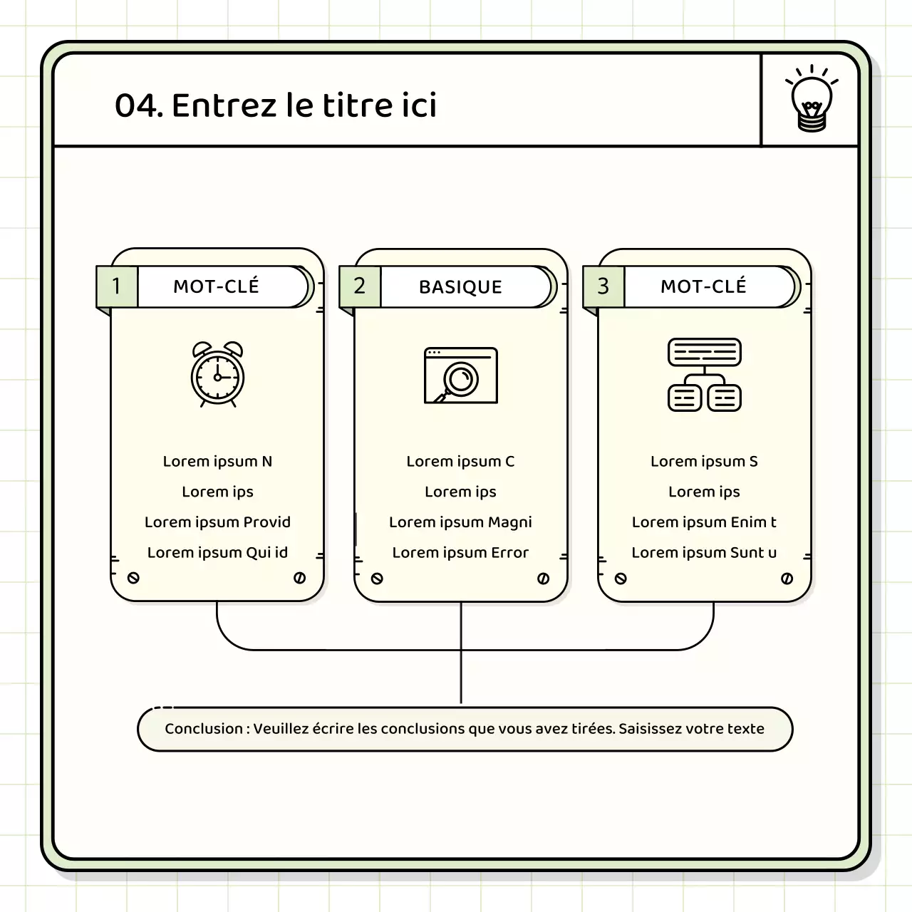 Kit de présentation de base en jaune et chartreuse
