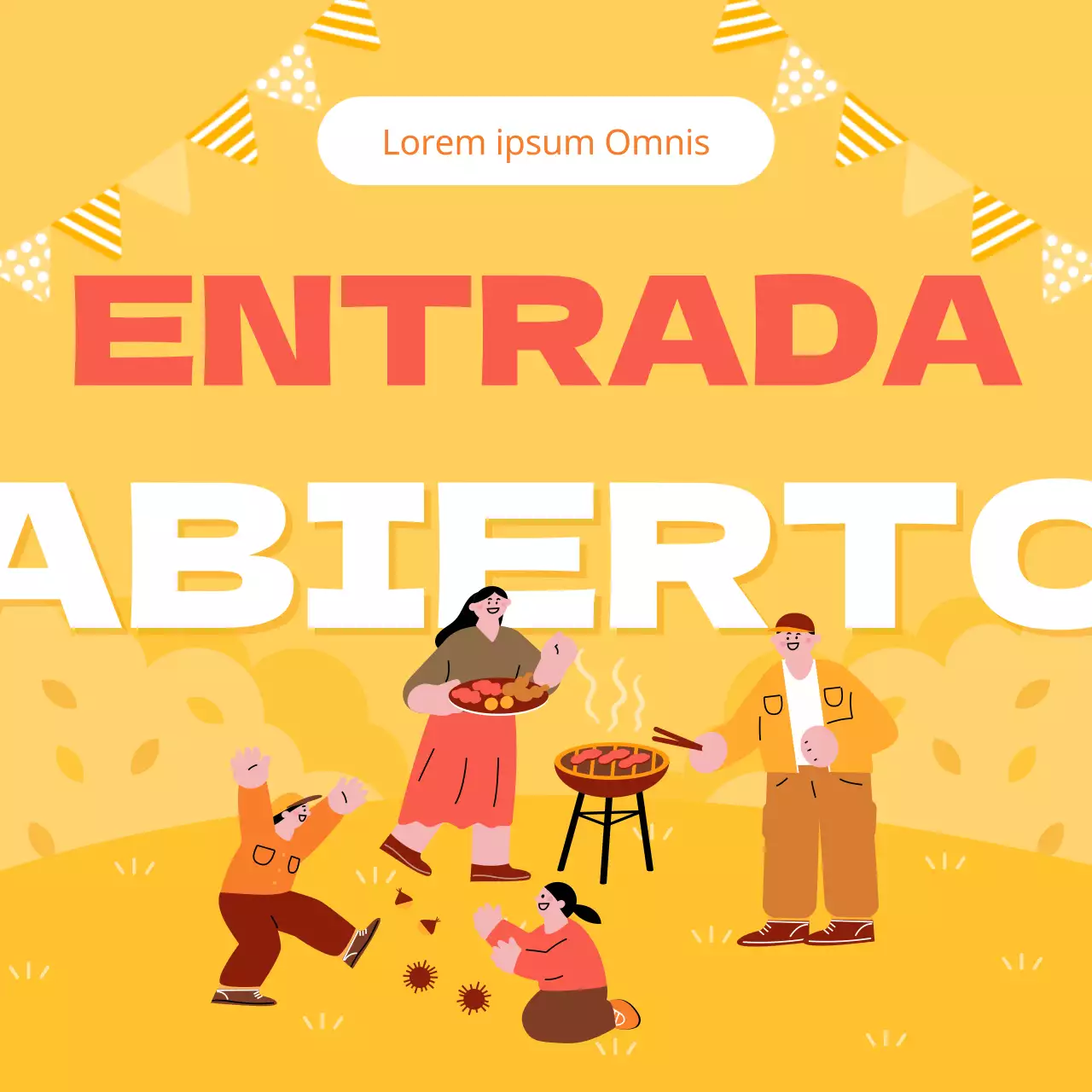 Promociona un festival de camping kitsch en amarillo