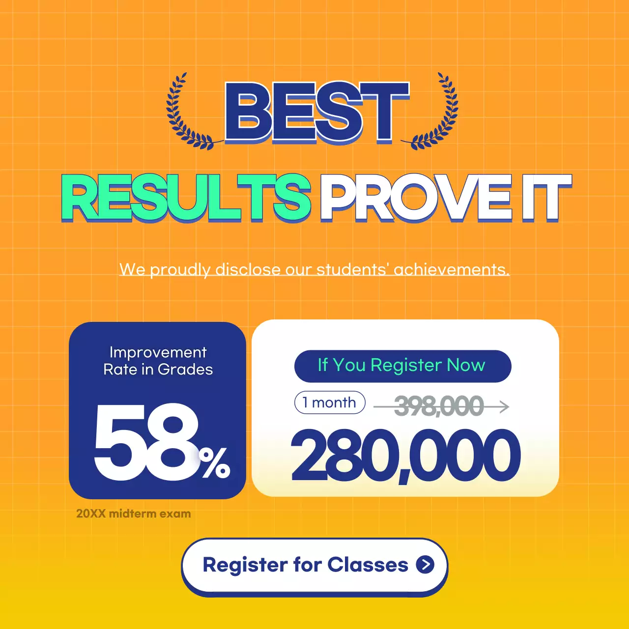 Orange Modern Education Promotion Instagram Post