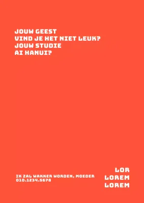 Promoot lagere beroepsschool in oranje en witte tekst