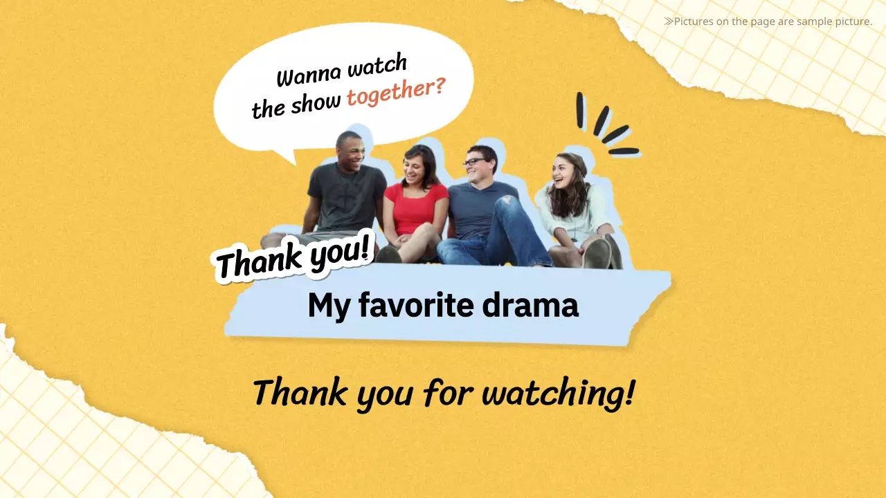 옐로우 플레이풀 드라마 발표 프리젠테이션